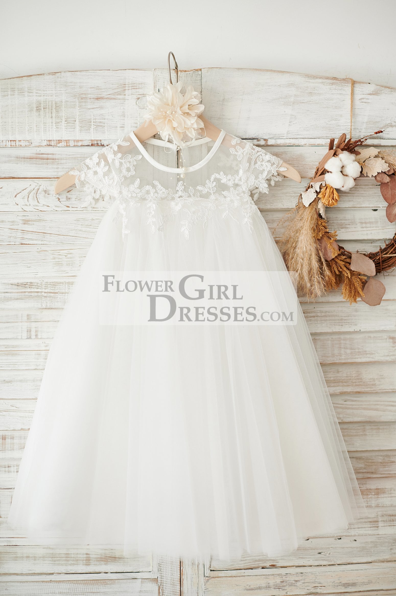 Ecru flower girl outlet dresses