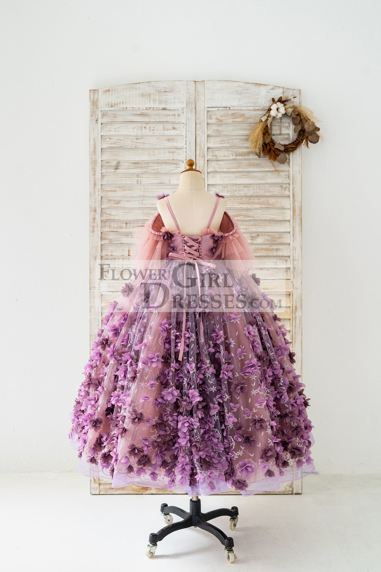 Purple store lace flowers