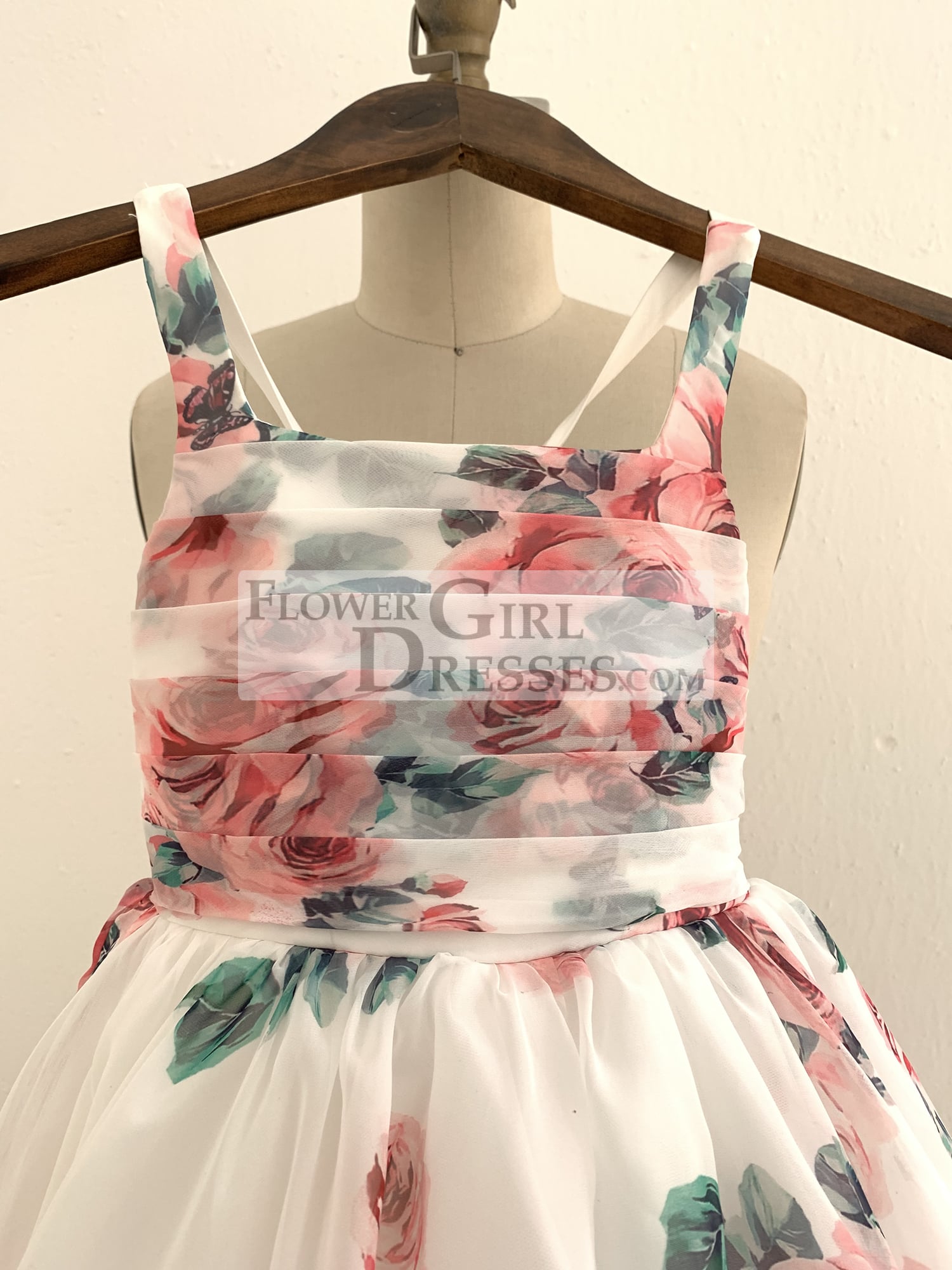 Floral print 2025 flower girl dresses