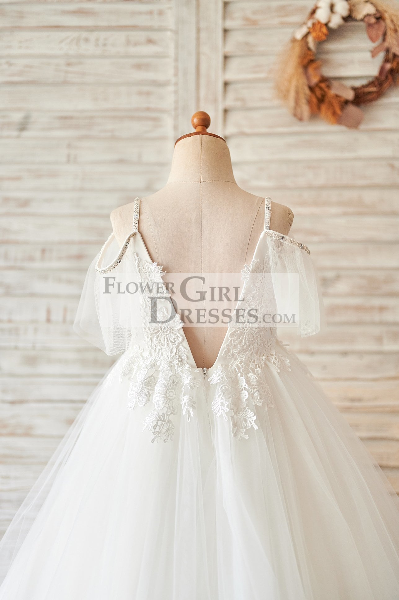 Ivory ball gown 2024 flower girl dress